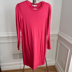 Tina Turk Pink Coral Long Sleeve T-Shirt Mini Dress Small